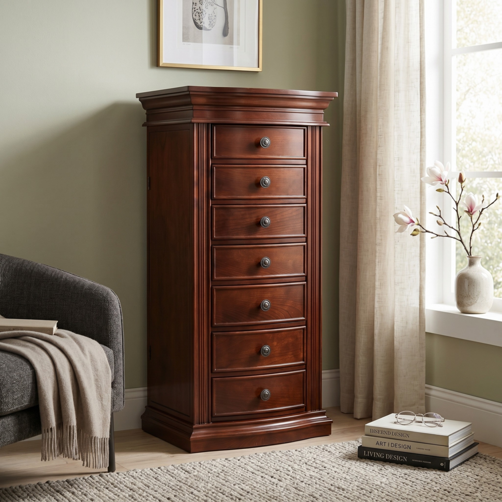 Landry Jewelry Armoire ~ Walnut