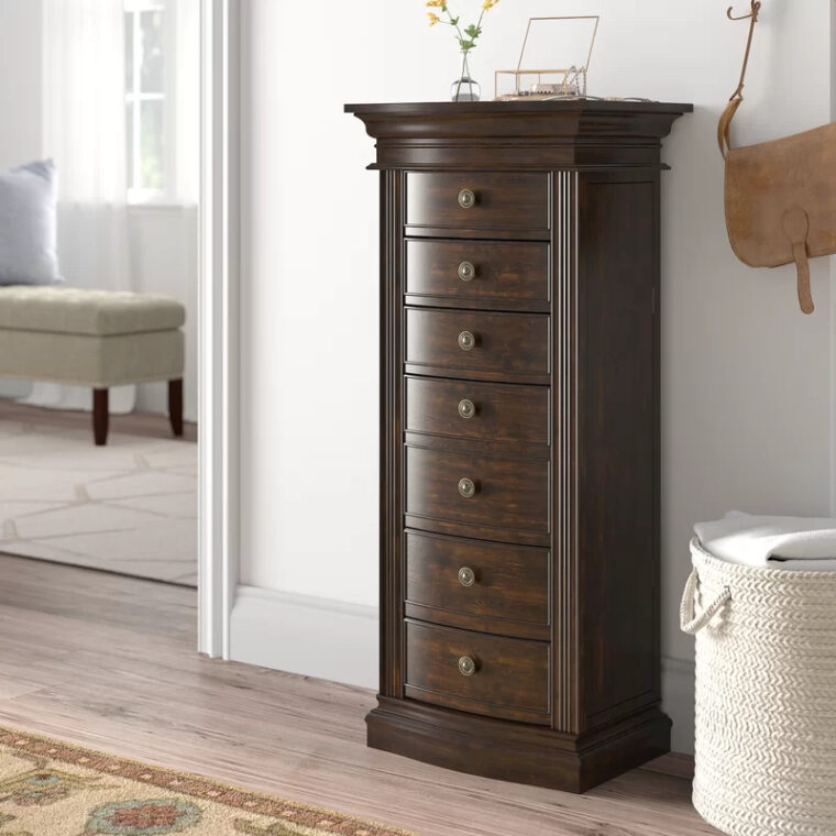 Landry Jewelry Armoire ~ Dark Walnut