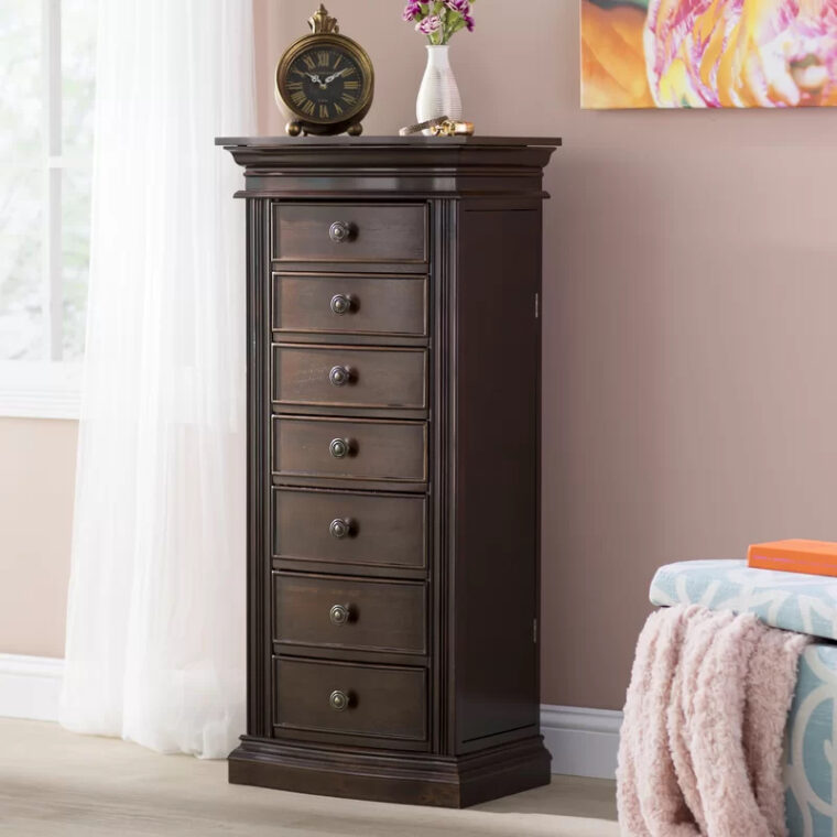 Landry Jewelry Armoire ~ Dark Walnut