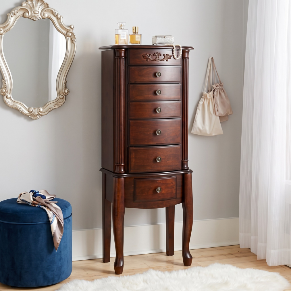 Morgan Jewelry Armoire ~ Dark Walnut