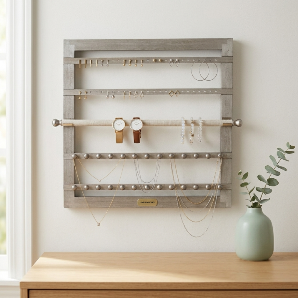 Hanging Jewelry Organizer ~ Silver