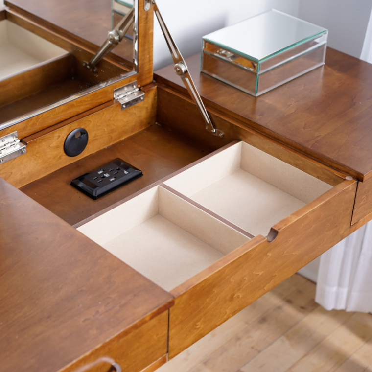 Ainsley Vanity Desk ~ Deco Brown