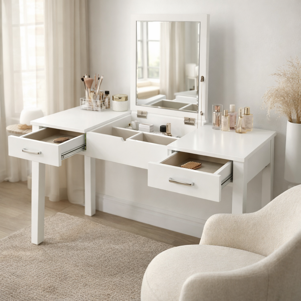 Ainsley Vanity Desk ~ Crisp White