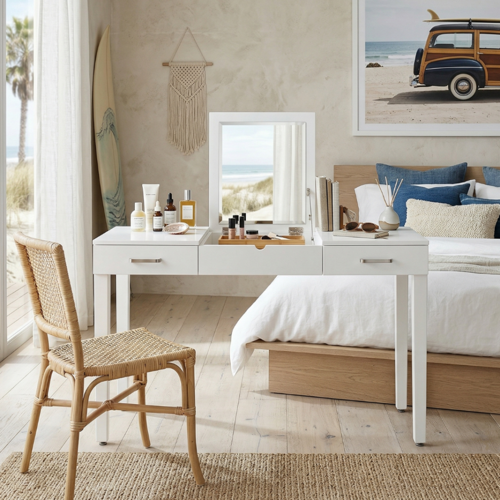 Ainsley Vanity Desk ~ Crisp White