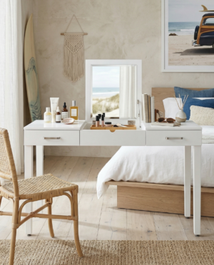 Ainsley Vanity Desk ~ Crisp White