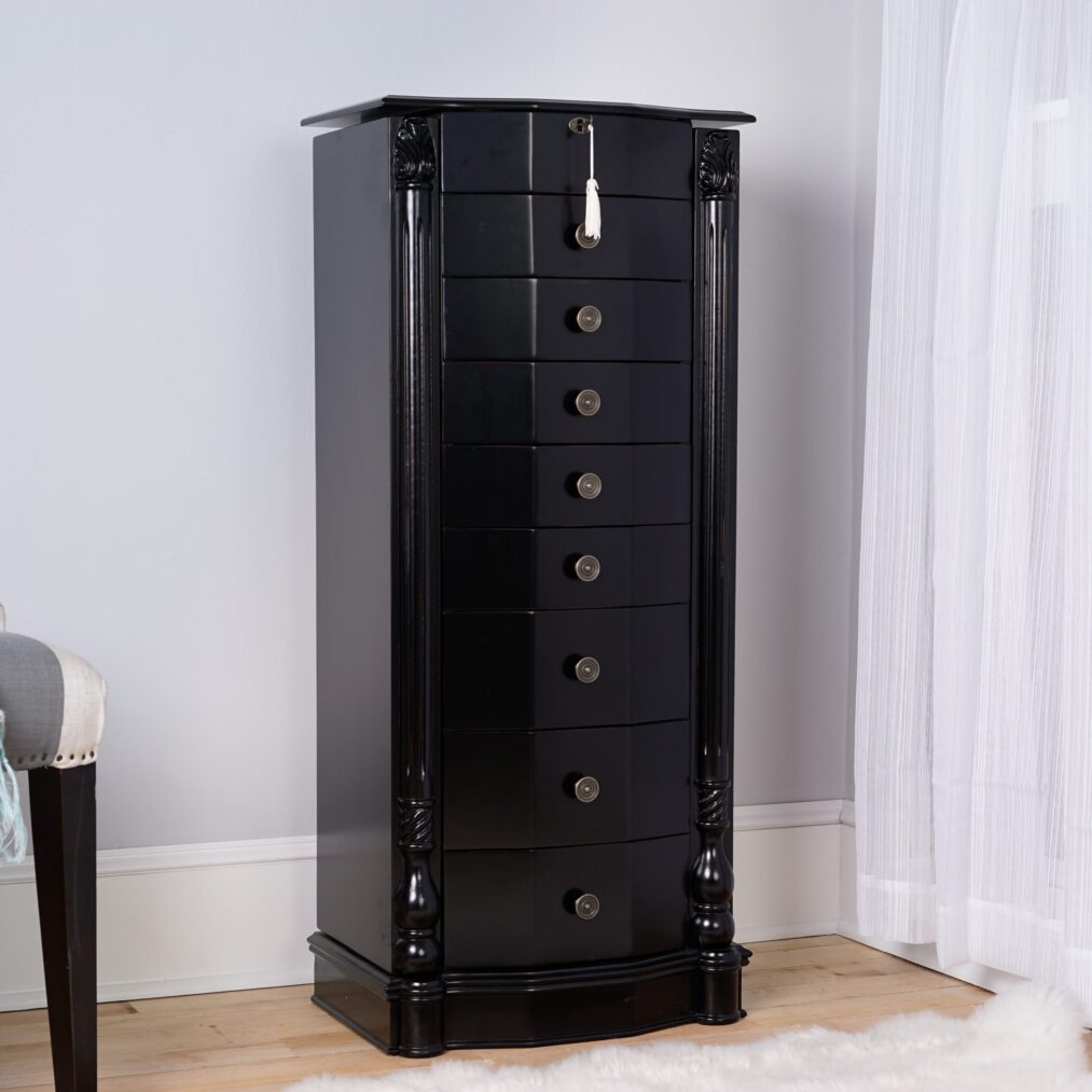 Florence Jewelry Armoire ~ Antiqued Black