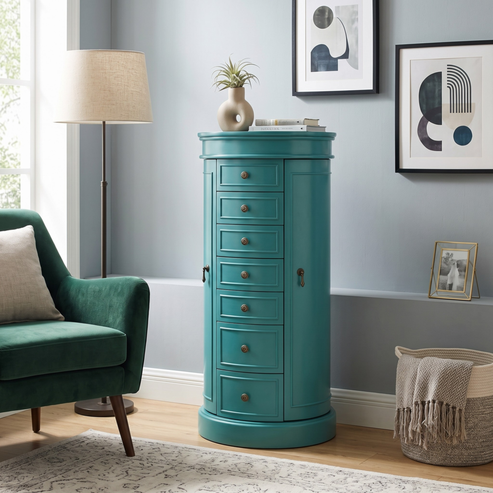 Sabrina Jewelry Armoire ~ Turquoise