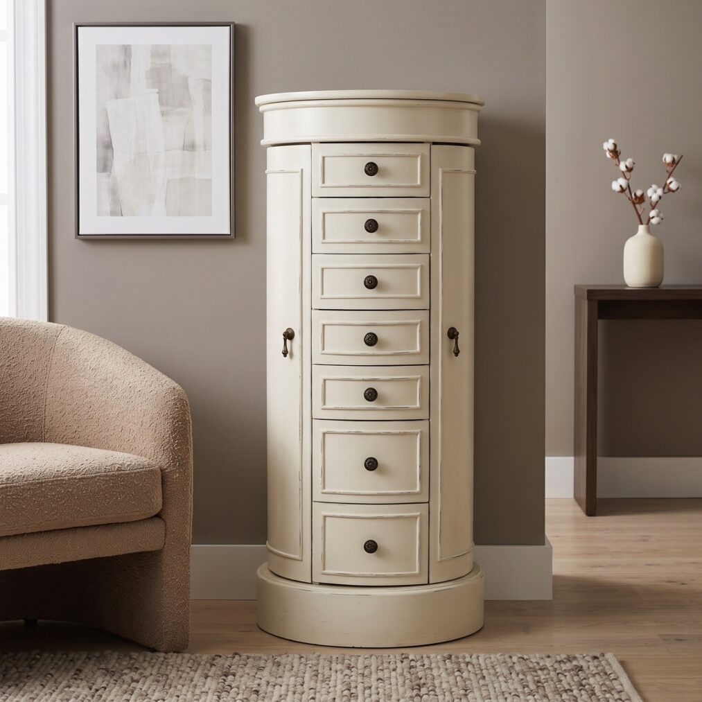 Sabrina Jewelry Armoire ~ Tuscan White