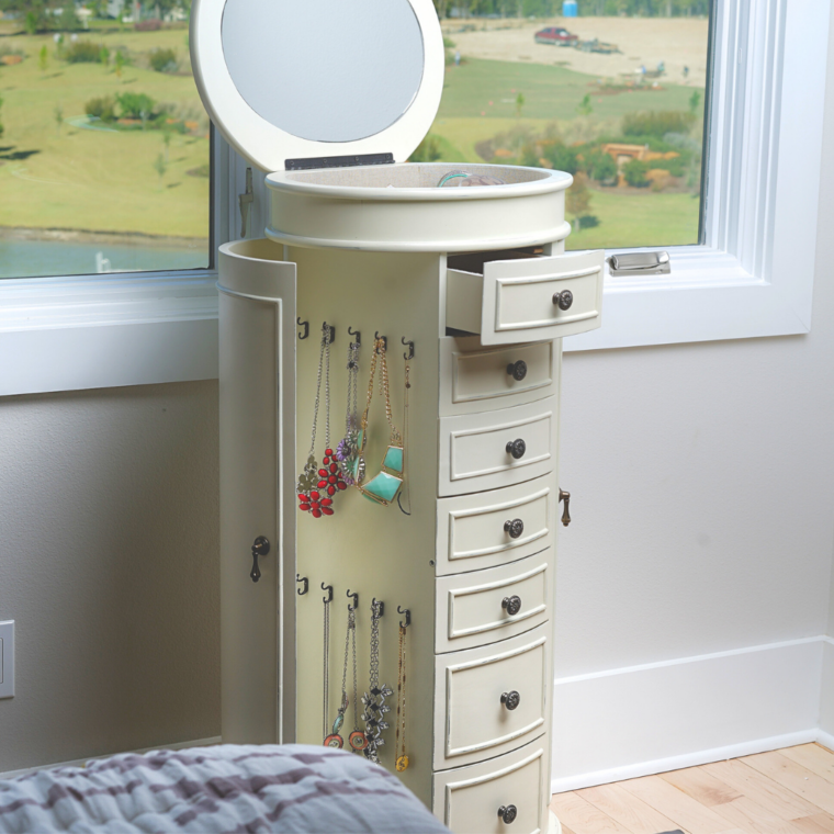 Sabrina Jewelry Armoire ~ Tuscan White