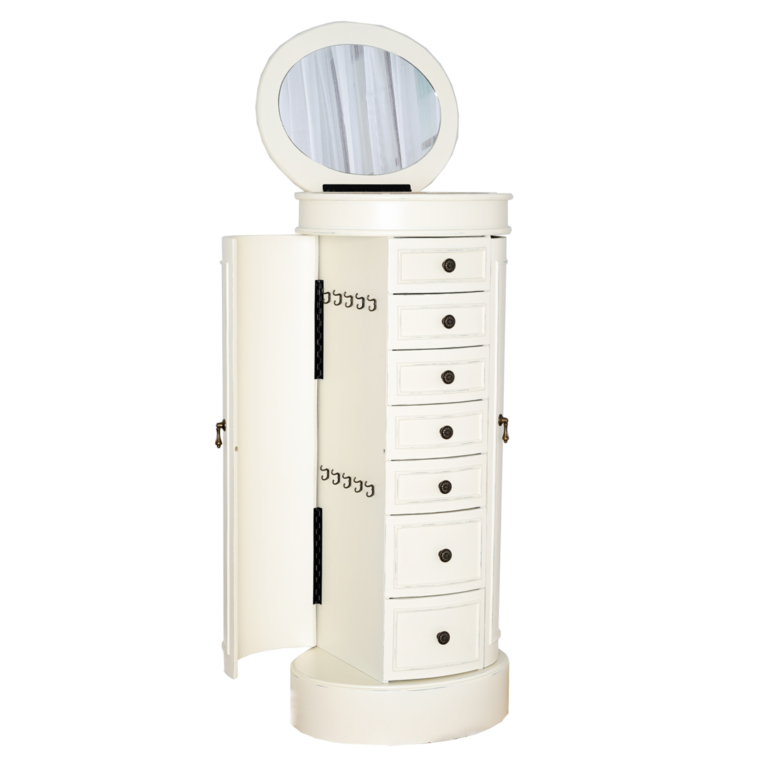 Hives and Honey Bailey Tuscan White Jewelry Storage Armoire .White 
