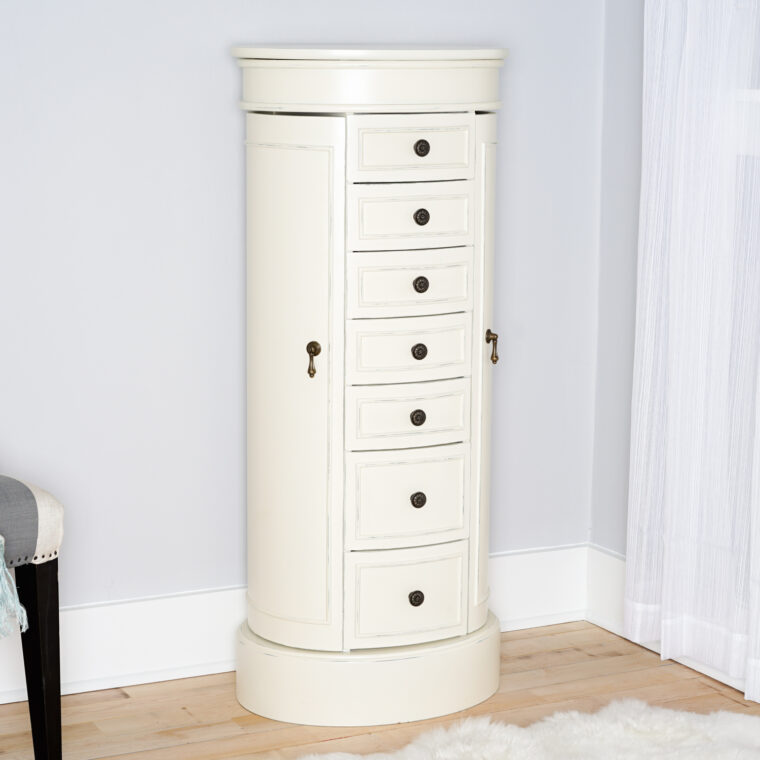 Sabrina Jewelry Armoire ~ Tuscan White