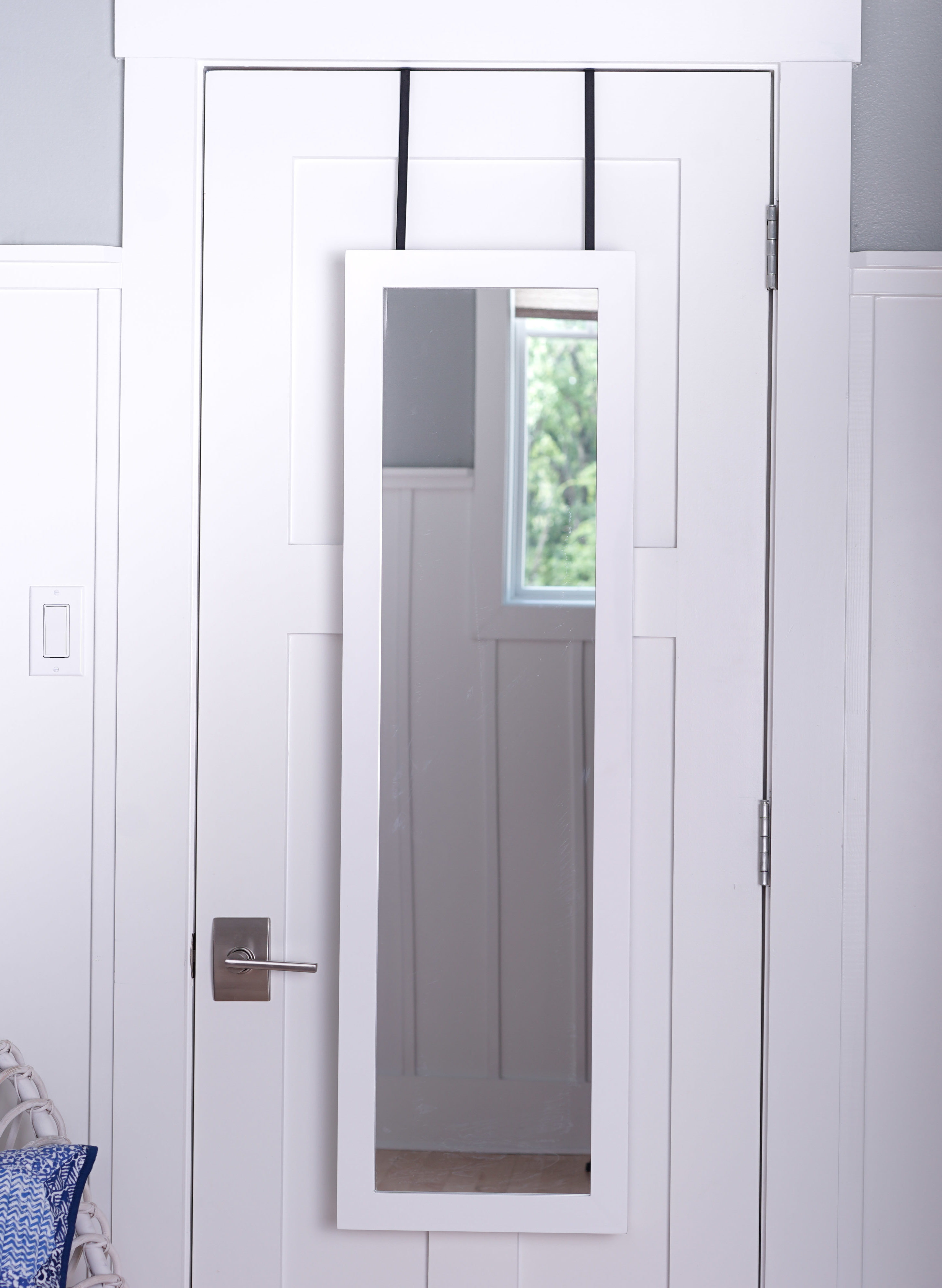 Kampbell Over The Door Jewelry Armoire With Mirror Tuscan White