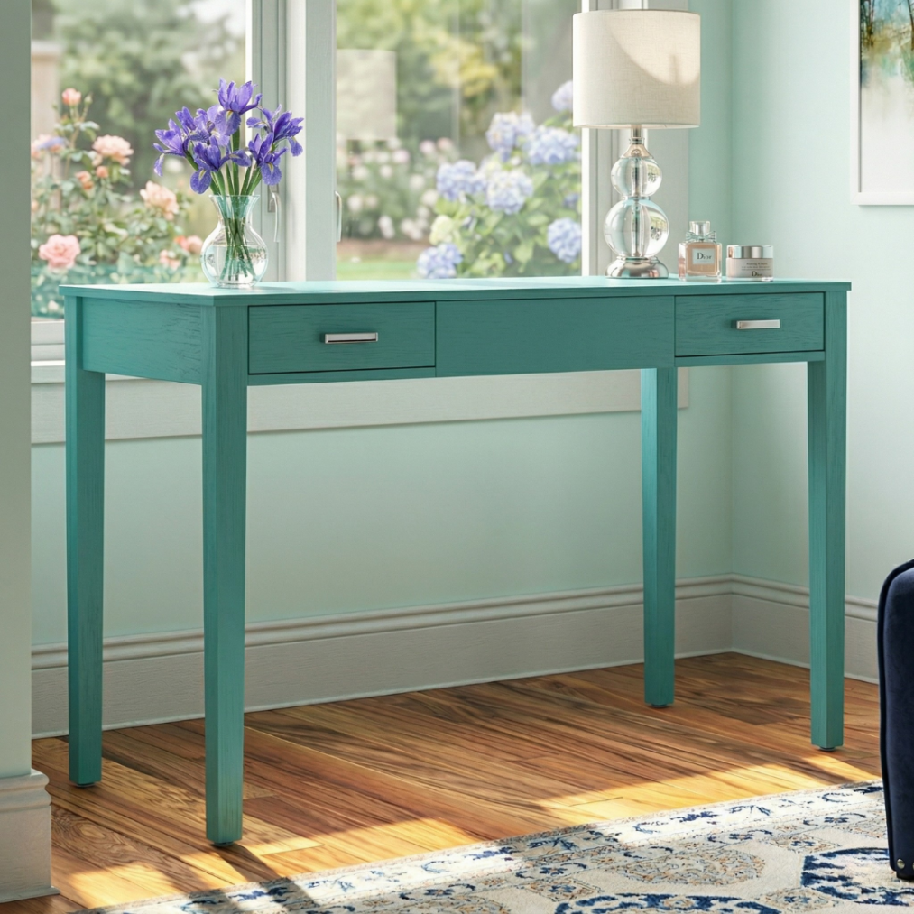 Ainsley Vanity Desk ~ Turquoise