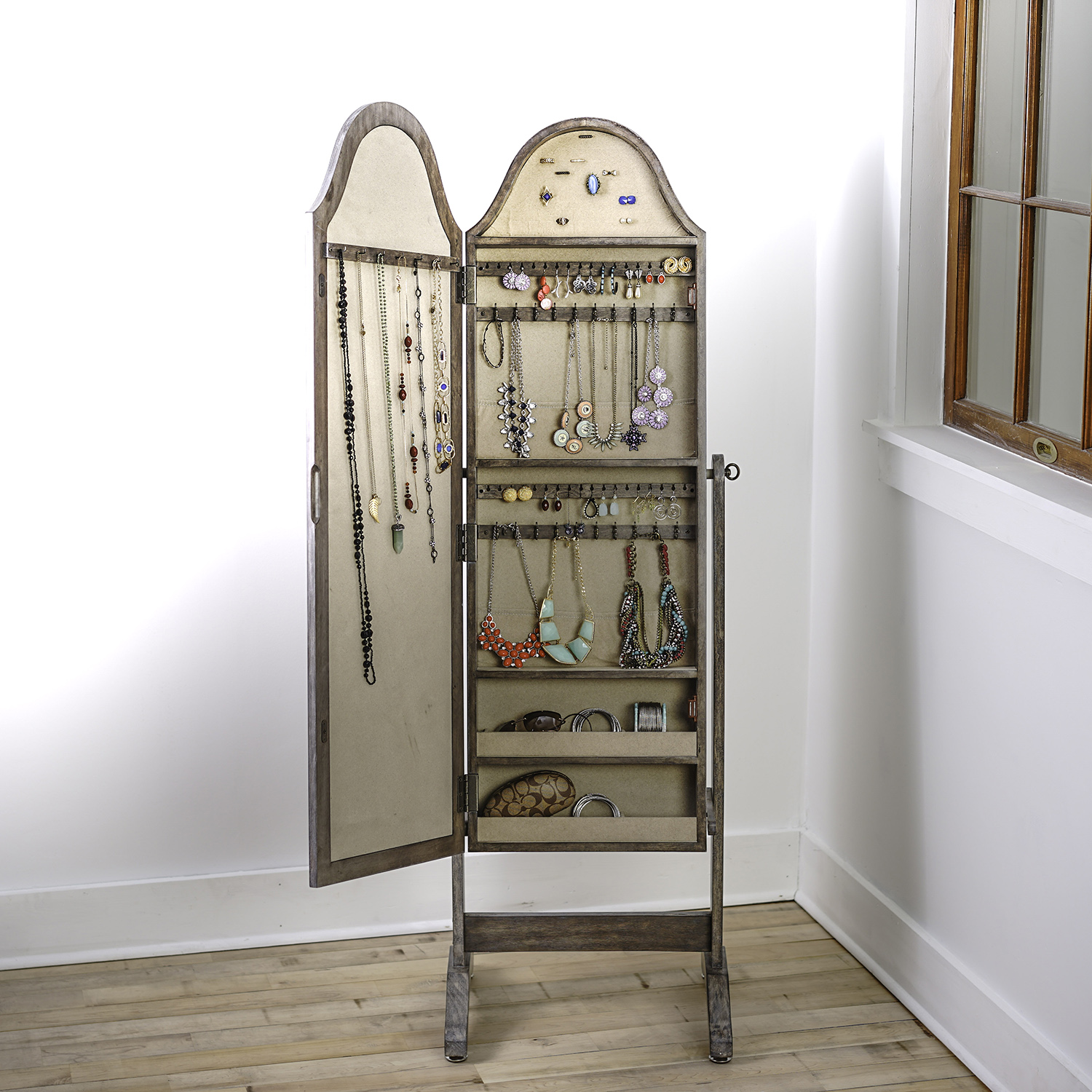 Nicolette Jewelry Storage Mirror ~ Champagne – Hives and Honey
