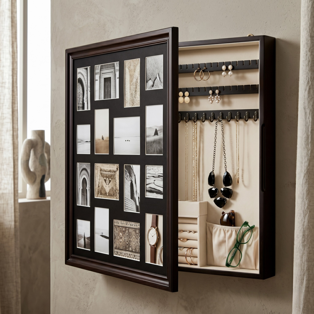 Jewelry Storage Collage Frame ~ Black