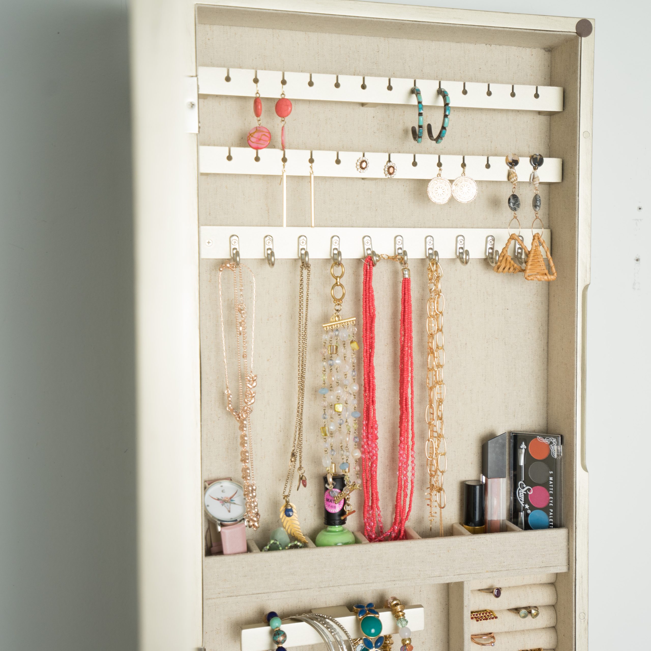 Nicolette Jewelry Storage Mirror ~ Champagne – Hives and Honey