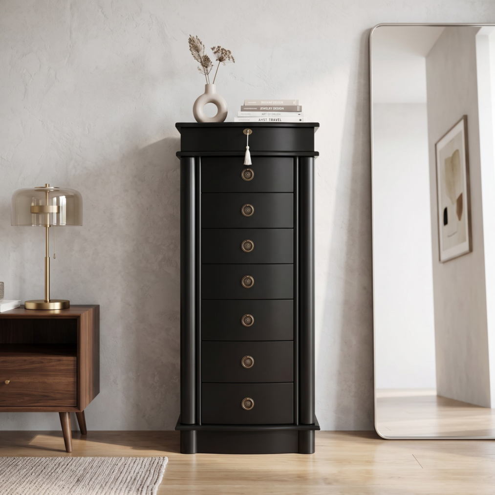 Naomi Jewelry Armoire ~ Black