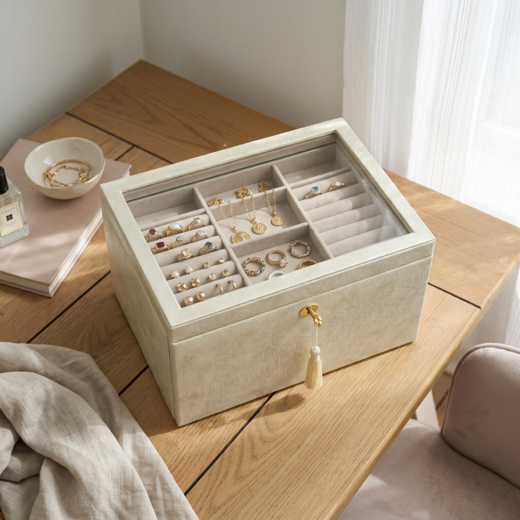 Emily Jewelry Box ~ Gold Snake