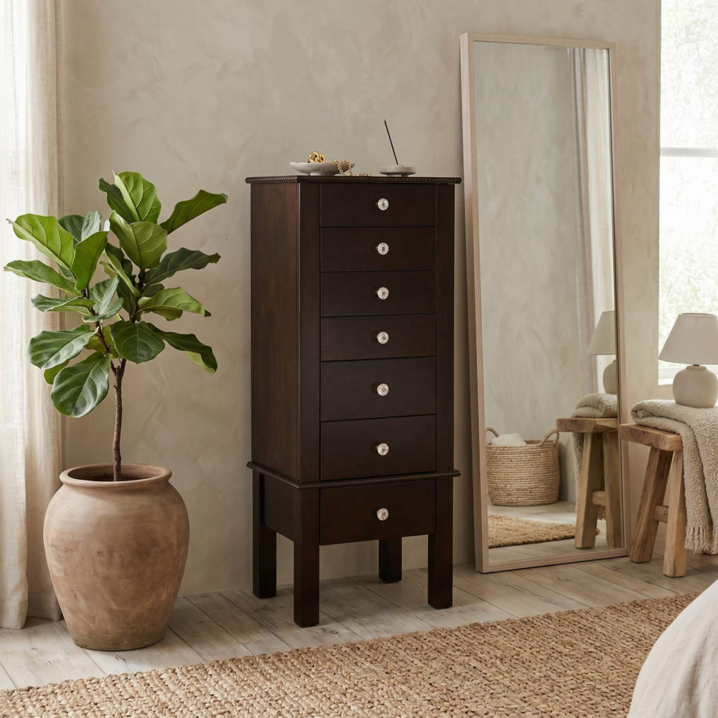 Hannah Jewelry Armoire ~ Espresso