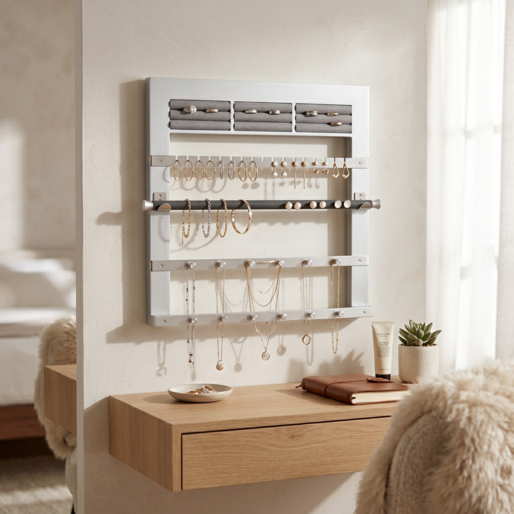 Tori Hanging Jewelry Display Organizer ~ Silver