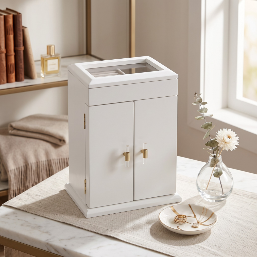 Lina Jewelry Chest ~ White