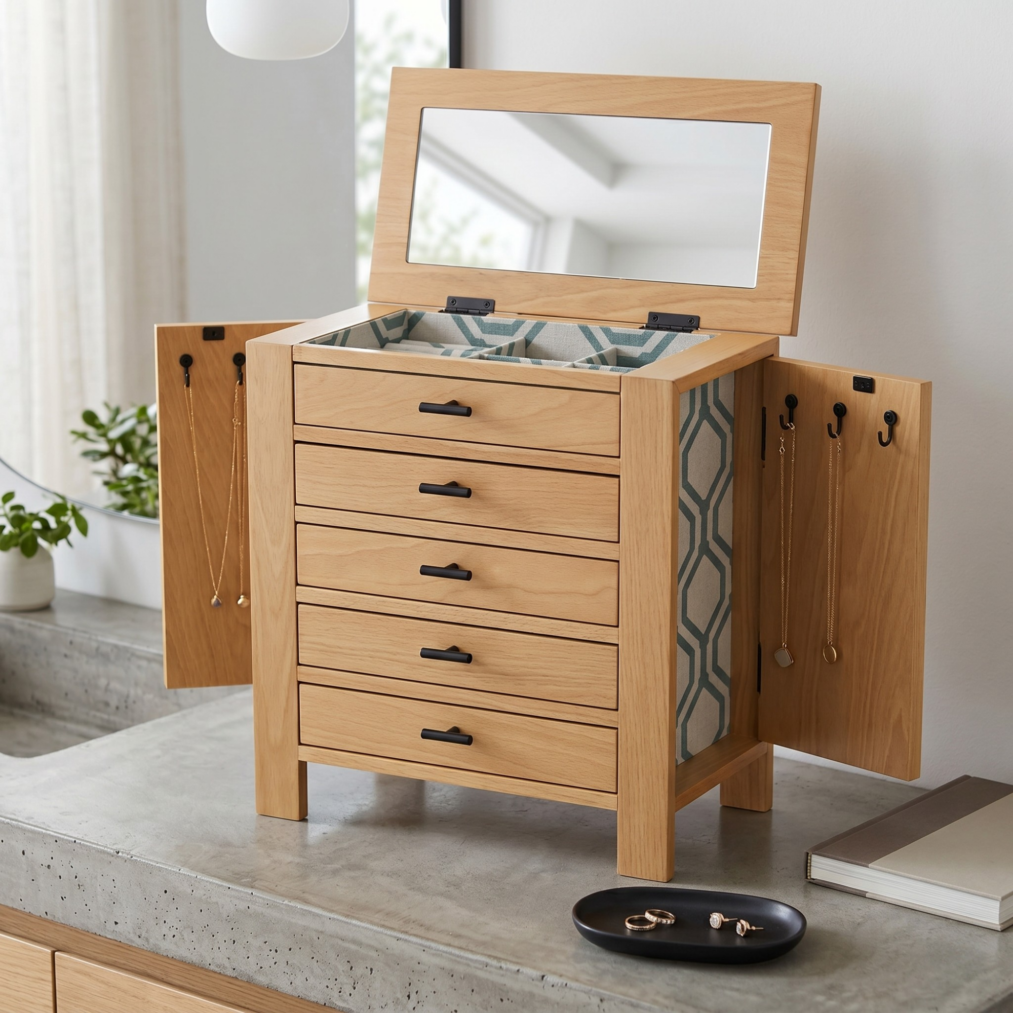 Emma Jewelry Chest~ Pine