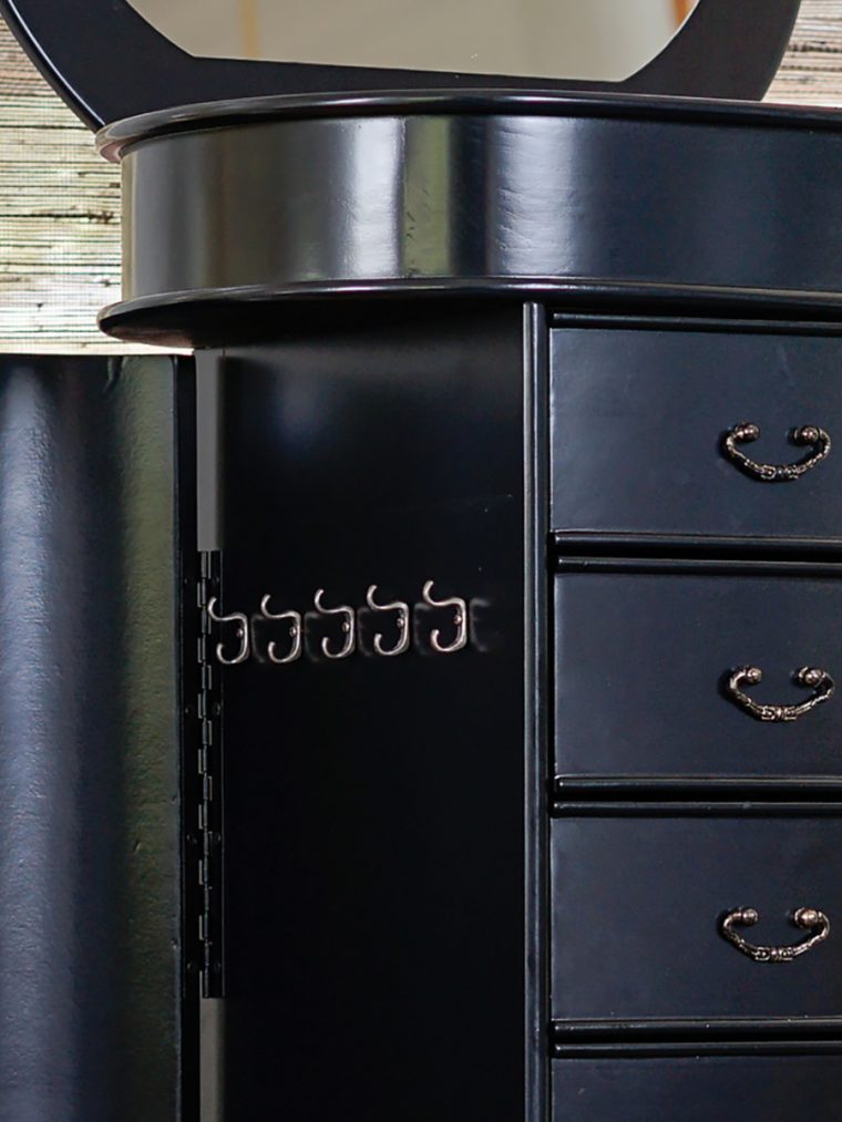 black jewelry chest