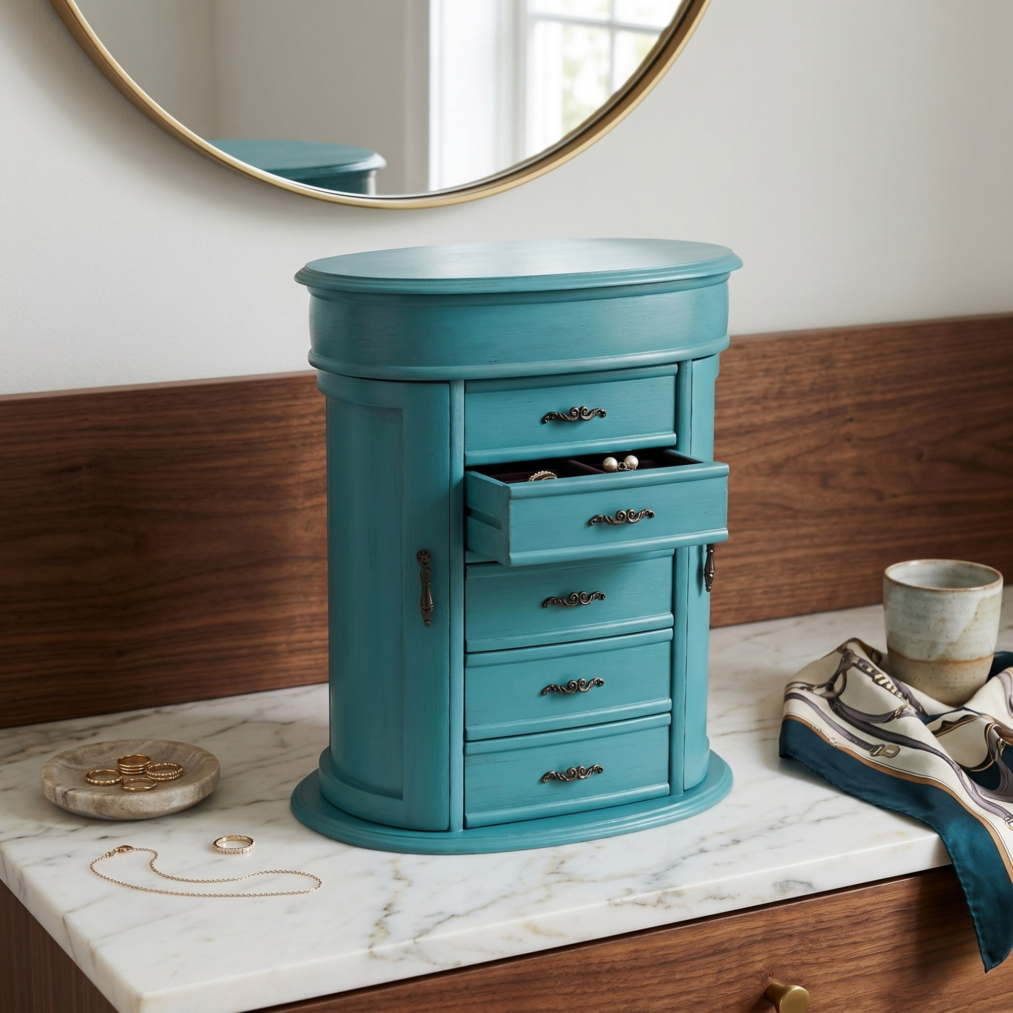 Kerry Jewelry Chest - Turquoise