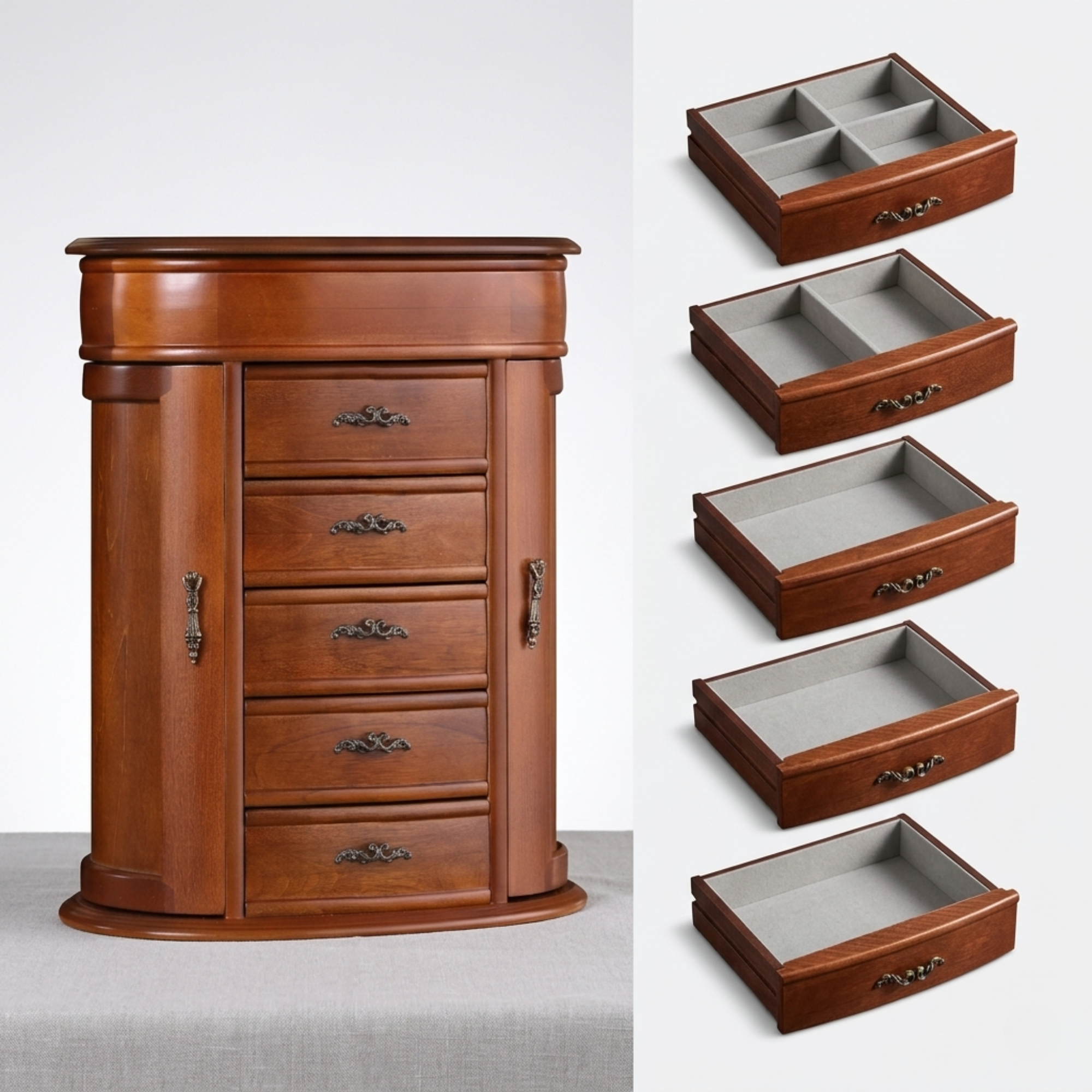 Kerry Jewelry Chest - Walnut - Hives And Honey