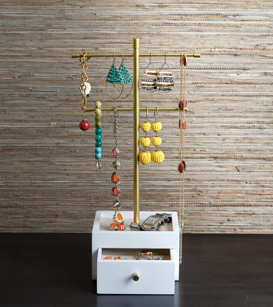 Hillary Jewelry Armoire White Hives and Honey