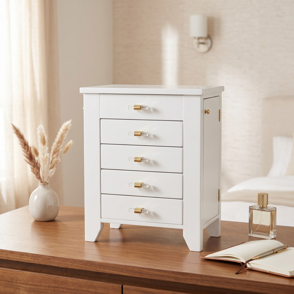 Chelsea Jewelry Chest ~ White