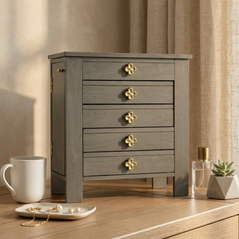 Emma Jewelry Chest ~ Grey