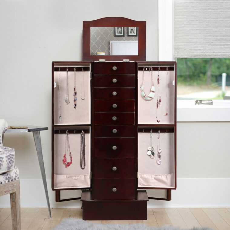 Julia Jewelry Armoire ~ Walnut