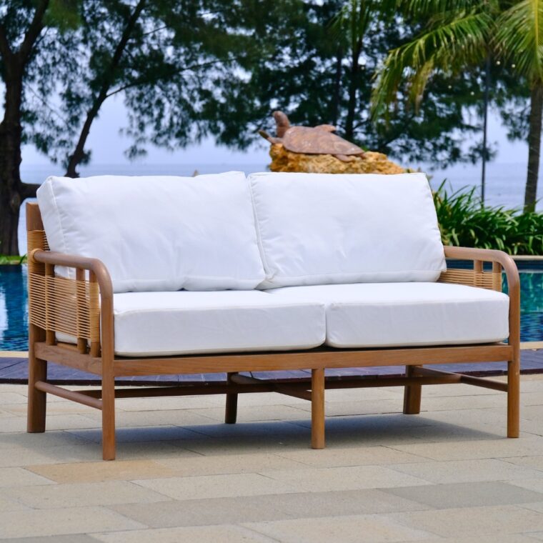 Westwood 58- Inch Teak Loveseat Sofa