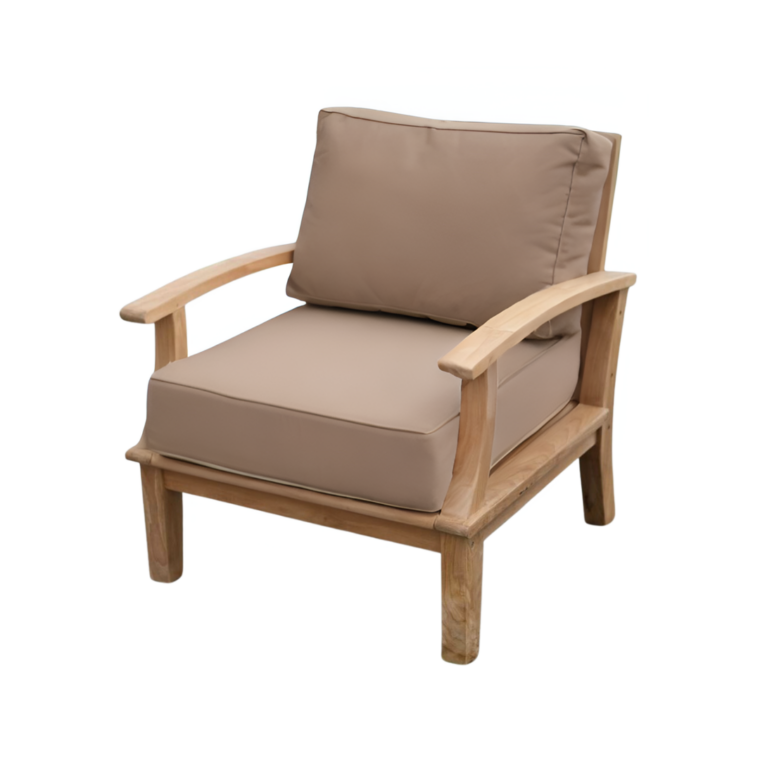 Pavilion Teak Lounge Chair, Tan