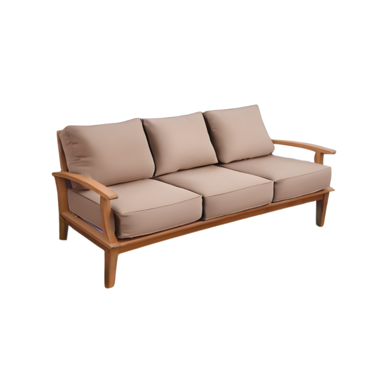 Pavilion 82-Inch Teak Sofa, Tan