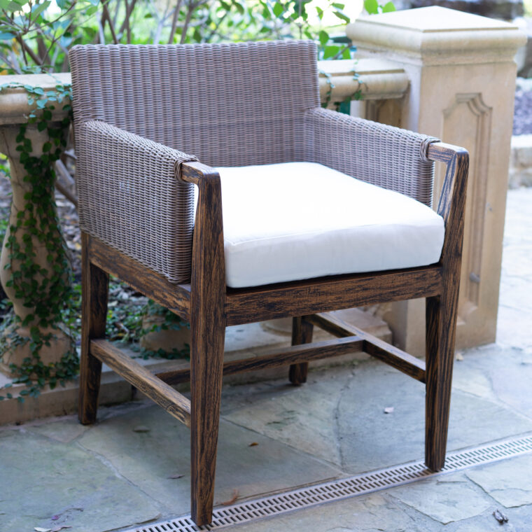 Conner Wicker Teak Chair