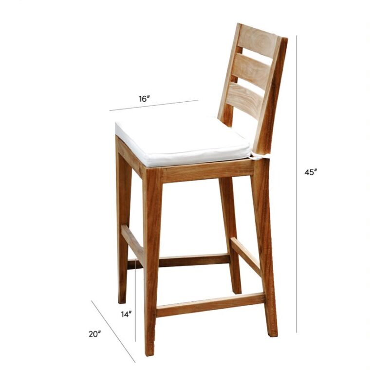 Catalina Teak High Top Bar Chair