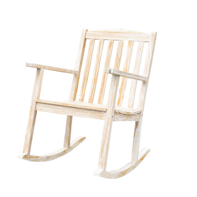 Monterey Teak Rocking Chair, White Wash