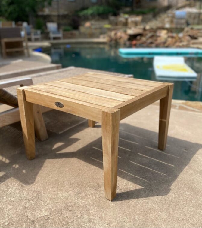 Clearwater Teak Square Side Table