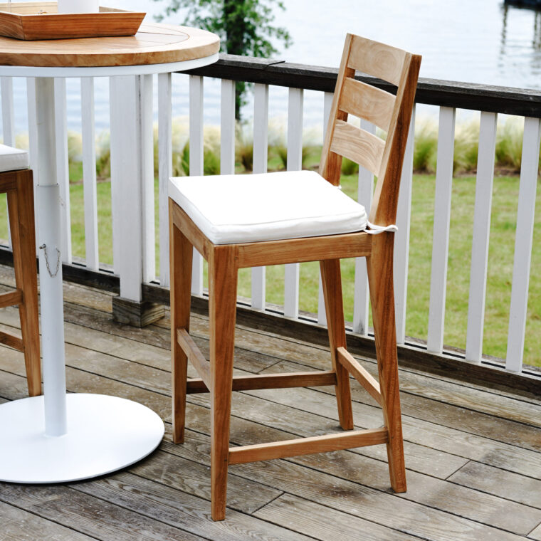 Catalina Teak High Top Bar Chair