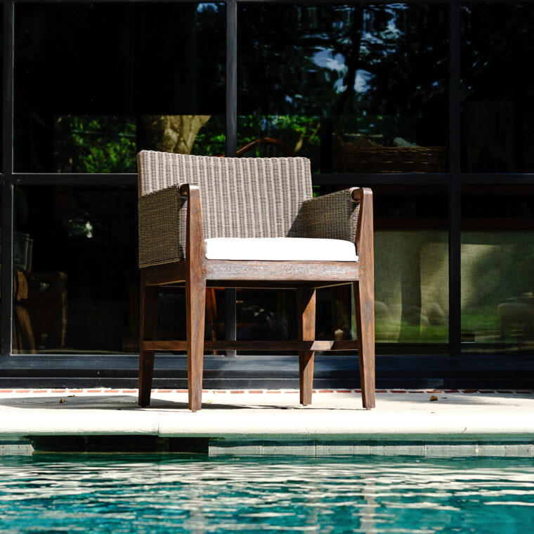 Conner Wicker Teak Chair