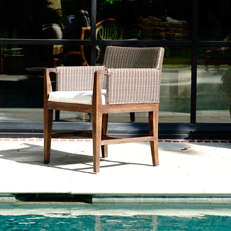 Conner Wicker Teak Chair