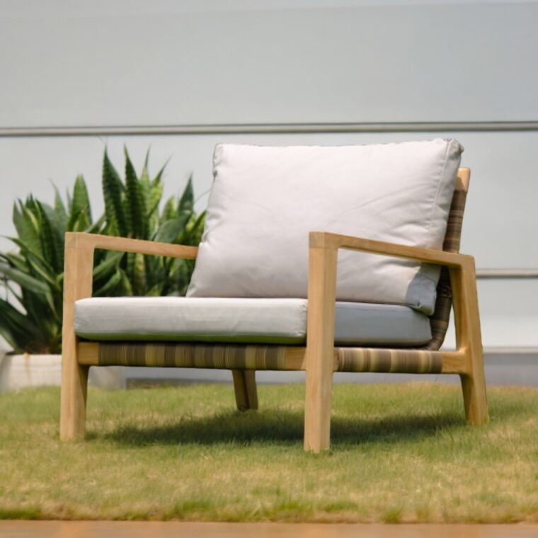 Maui Teak Outdoor Patio Lounge Chair