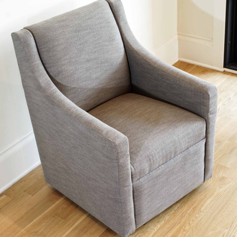 Kansas Swivel Accent Chair, Grey