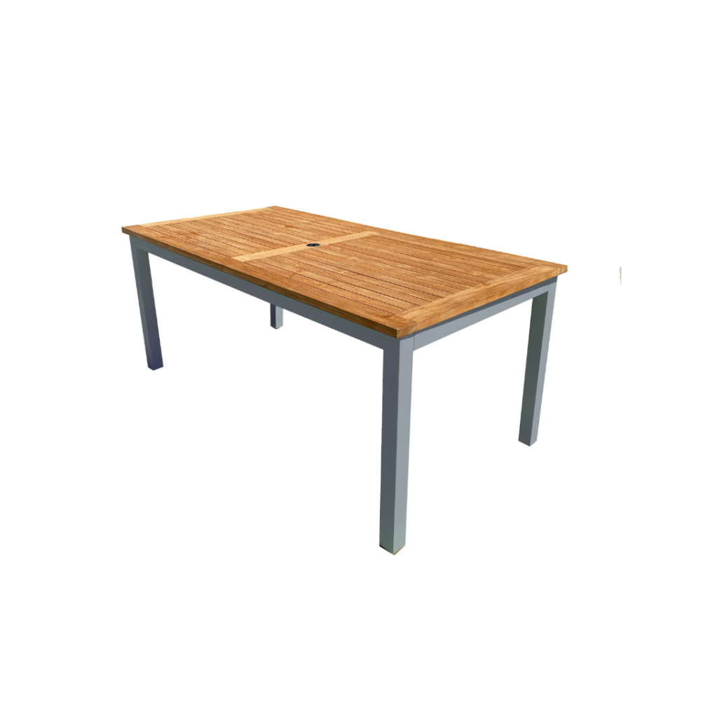 Catalina Teak Rectangle Dining Table, Grey