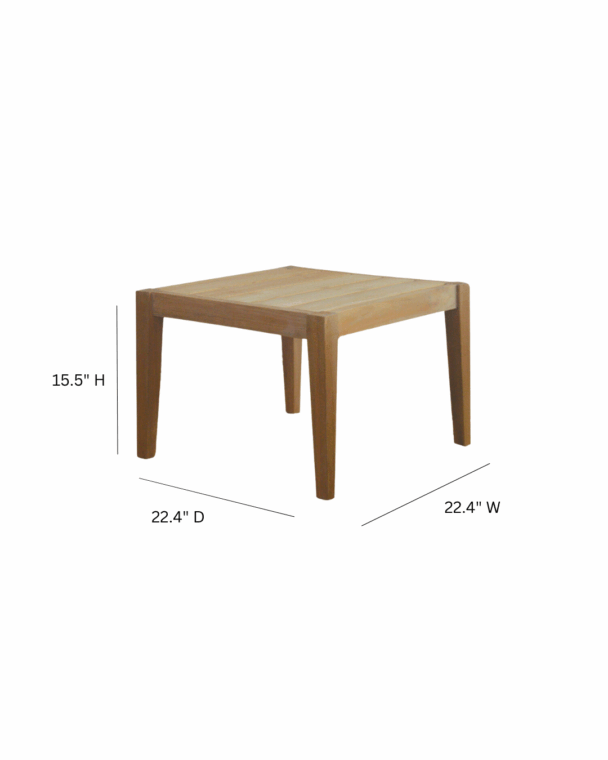 Clearwater Teak Square Side Table