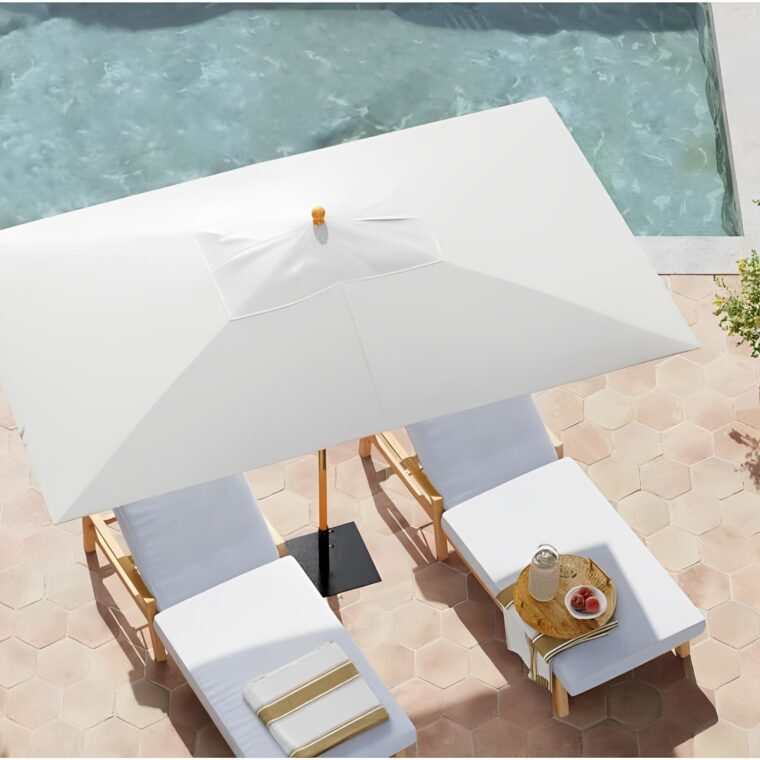 Maui Teak Outdoor Patio Chaise Lounger