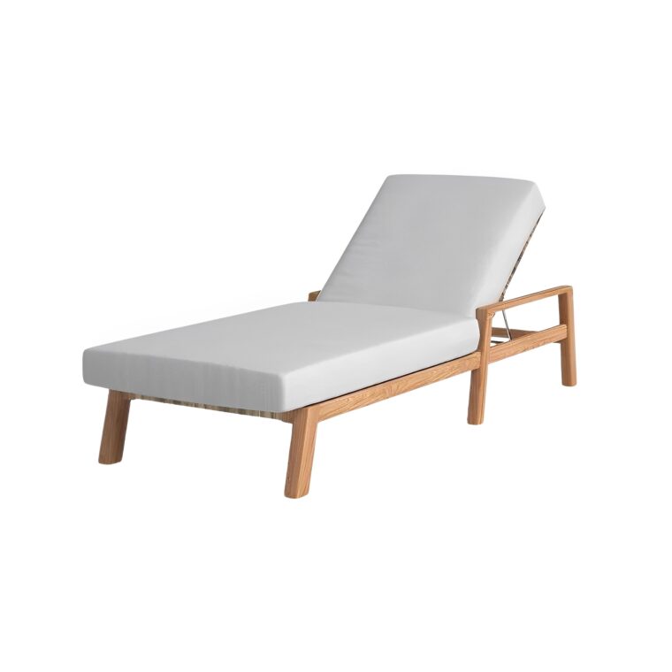 Maui Teak Outdoor Patio Chaise Lounger