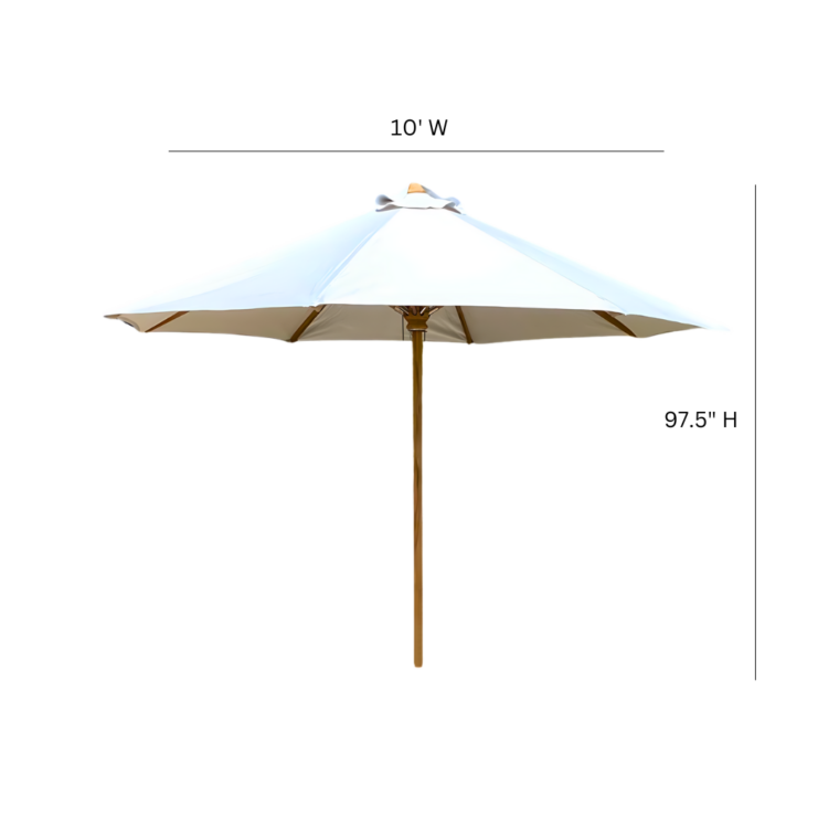 Palmetto 10' Umbrella, White